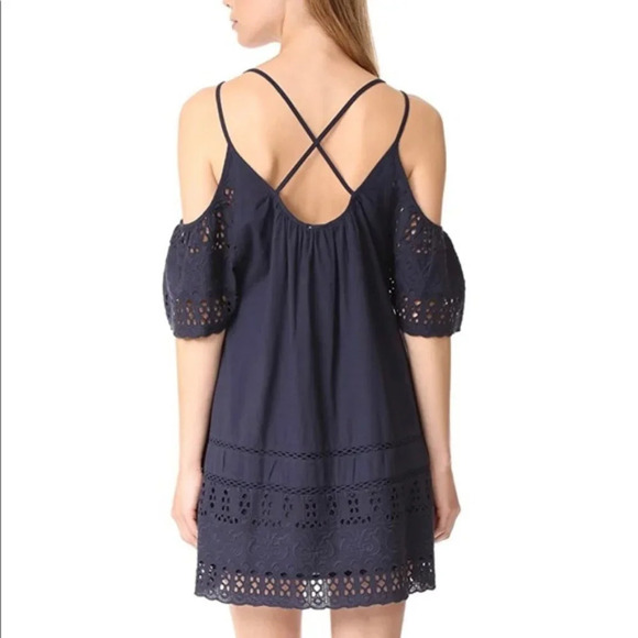 Anthropologie dRA Nancy Navy Eyelet Cotton Dress Size S - Picture 2 of 12